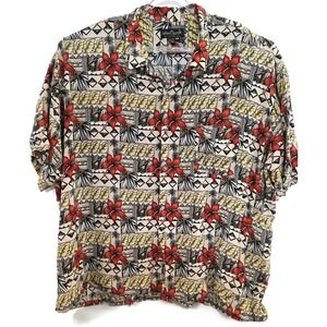 After Dark Falcon Bay Shirt Mens 4X Multi Color Hawaiian Tropical Rayon Aloha